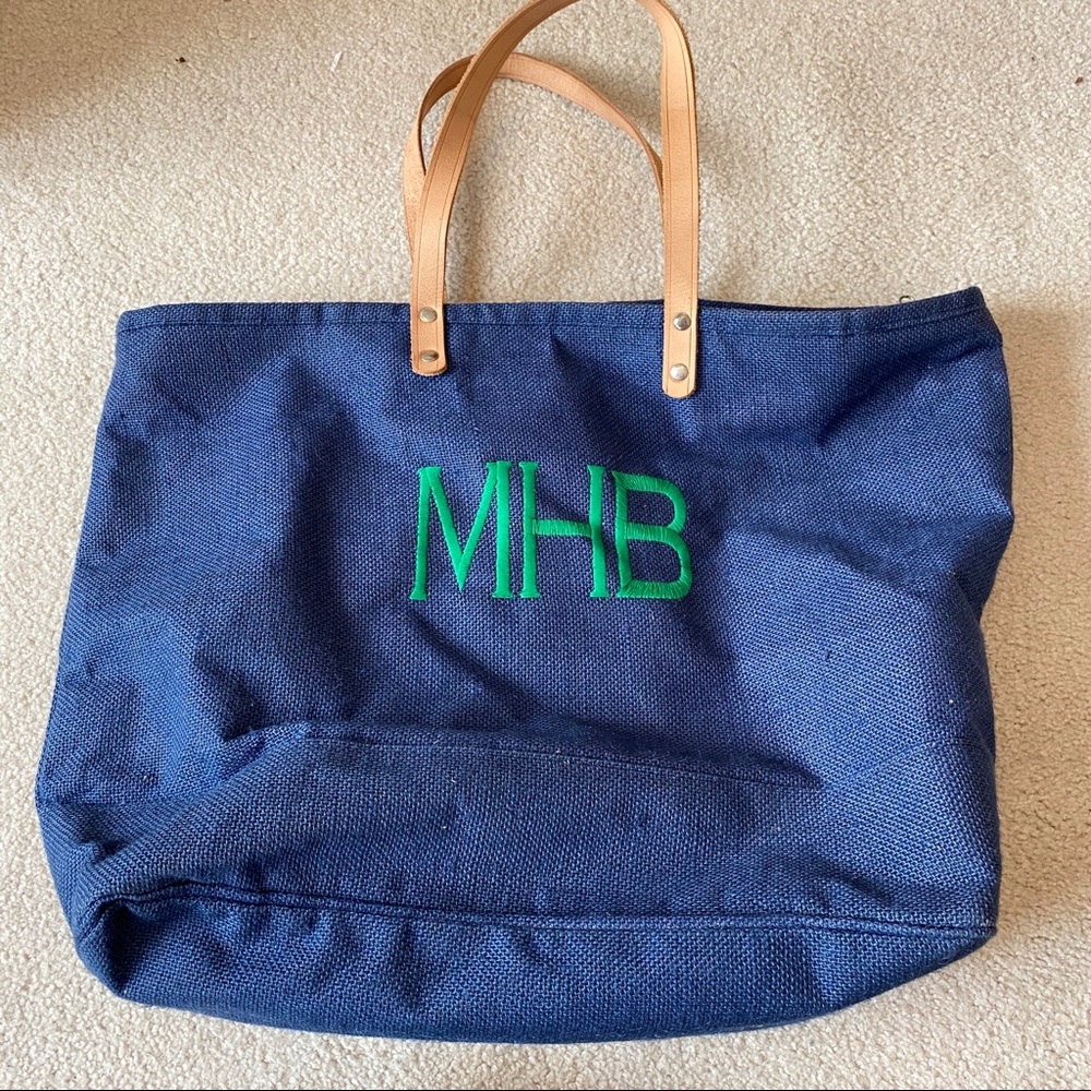 Monogrammed Ballard Designs Beach Bag